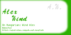 alex wind business card